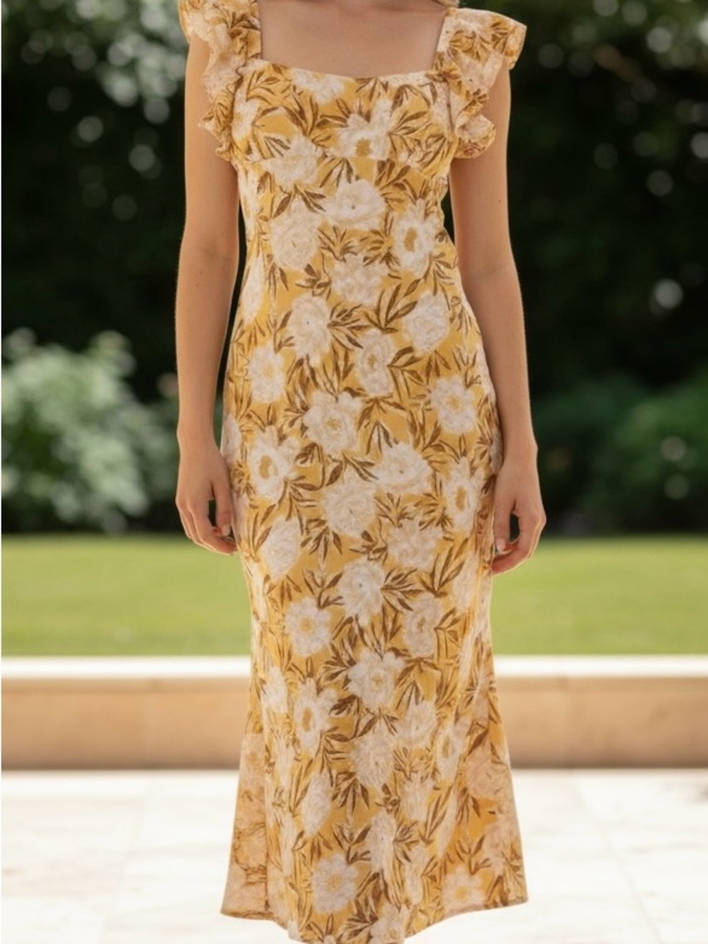 NEW Madewell Angelina Slip Dress Chamomile Tea Yellow Floral Print Womens 12 NWT - Picture 14 of 15